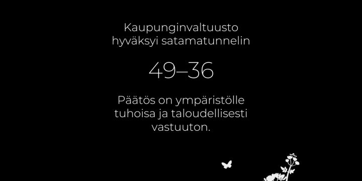 Mustalla taustalla on sama teksti kuin artikkelin otsikossa