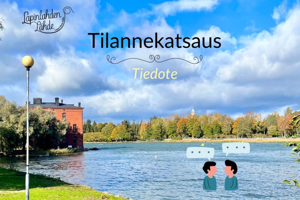 Helsingin kaupunkiympäristön toimialan tilannekatsaus 5.10.2023, kuvassa Venetsia-rakennus, vettä ja otsikko Tilannekatsaus