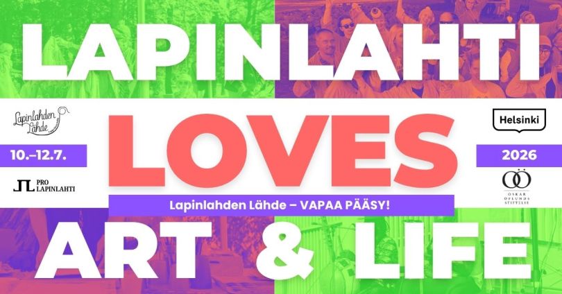 Lapinlahti Loves Art and Life -tapahtuman mainoskuva