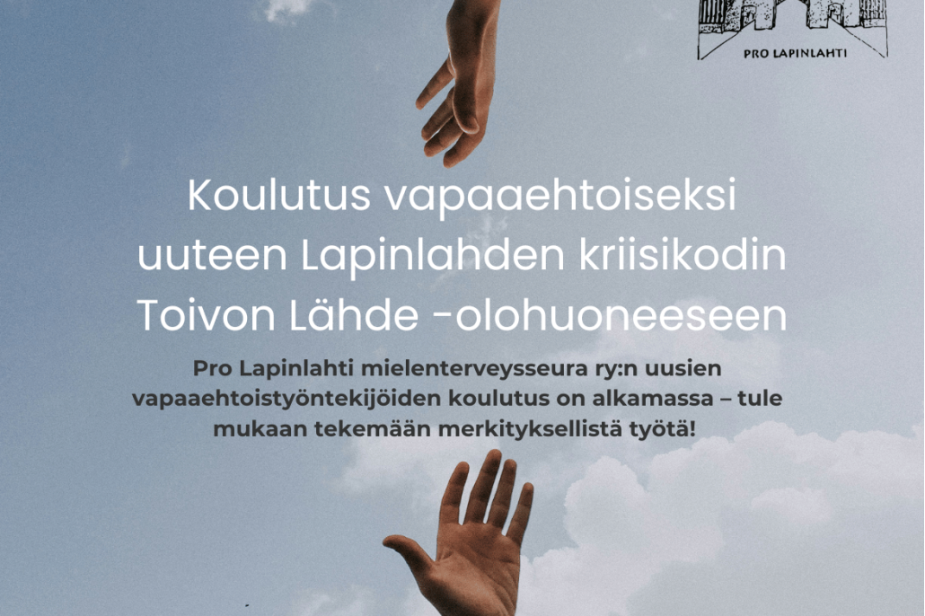 Kaksi kättä kurottelee toisiaan kohti