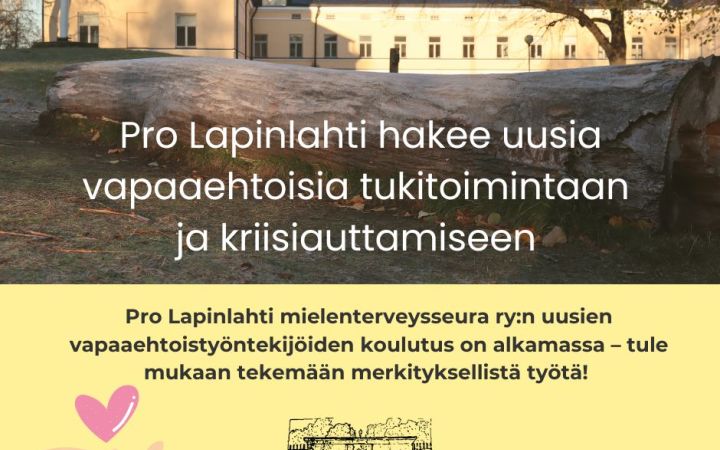 Kuvassa Lapinlahden rakennus, käsi ja sydän