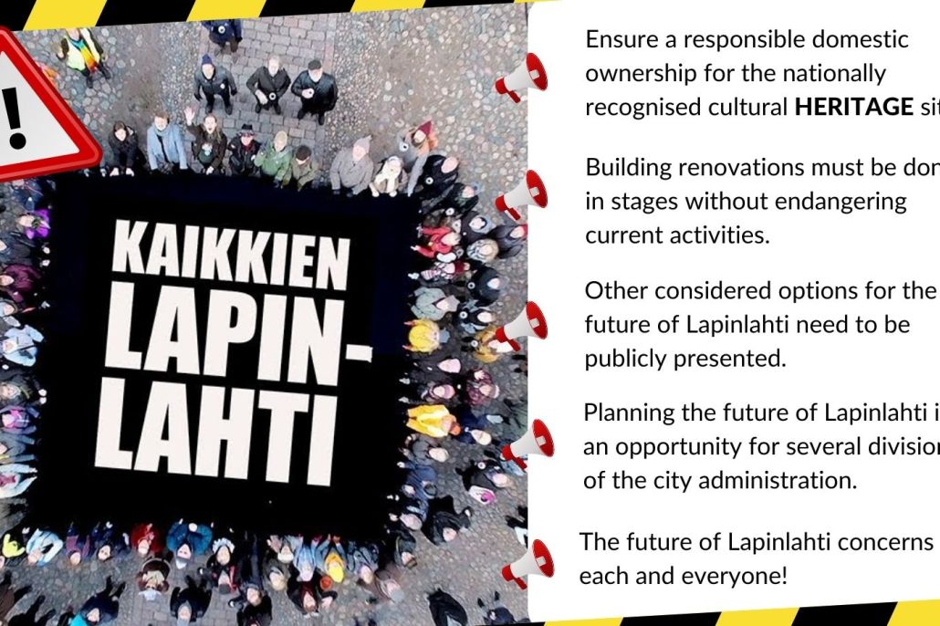 Lapinlahti-yhteisö hämmästelee ehdotusta luovuttaa enemmistöosuus elävästä kansallisesta kulttuuriperinnöstä yksityisellekiinteistösijoittajalle