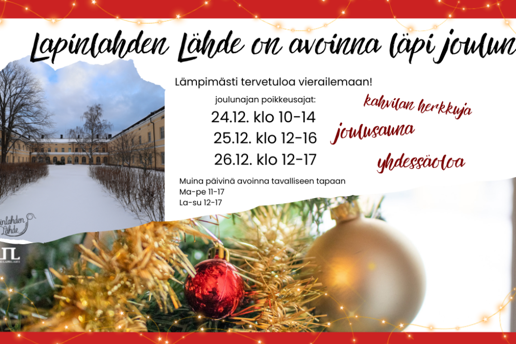 Luminen Lapinlahti ja joulupalloja