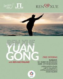 Welcome to join our Ren Xue Yuan Gong practice, returning to Lapinlahden Lähde from this Sunday 16th of November!

The practice is simple but yet practical and powerful.
It is easy to learn and will help you:
-gain energy, feel less tired and stressed
-more mental clarity, easier to concentrate
-boost your immune system

Time:
Sundays at 13:00 - 15:30 for advanced (over 1 year in the group)
and at 15:30 - 17:00 for beginners
NOTE: on the 16th and 30th of November, the beginners lesson will be in Wanha labra (through Kahvila Lähde, above the stairs of the auditorium)

WHERE:
Tallipääty, MIITTI office
Lapinlahden Lähde
Lapinlahdenpolku 8
00180 Helsinki
How to find us: When entering into the courtyard of the yellow main building, MIITTI’s office is through the first door on the left-hand side.

About REN XUE
Ren Xue is a comprehensive system for uplifting human life. It includes a unique form of Qigong (Yuan Qigong); three foundational theories (Theory of Qi, Theory of Consciousness, Theory of Totality) and a large body of teachings.
It was created by world-renowned teacher and healer Yuan Tze who continues to offer online and in-person events worldwide.
Ren Xue combines ancient Chinese wisdom traditions with modern insights into health and well-being.
The goal of Ren Xue is to help individuals improve their physical, emotional, and mental health through a holistic approach that emphasizes the connection between the mind, body, and spirit.

REN XUE FINLAND
Ren Xue Finland (RXF) is the Finnish branch of the global movement, an organization dedicated to the promotion and teaching of Ren Xue and its associated practices, including Yuan Gong and Yuan Ming Medicine.
It provides easy entry into the Ren Xue system through local in-person sessions, online courses and workshops/retreats.