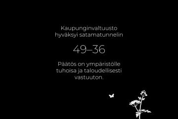 Mustalla taustalla on sama teksti kuin artikkelin otsikossa