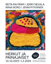 🎨 Lapinlahden Lähteen galleriat hehkuvat marraskuun hämärässä – värit, tarinat ja hiljaiset kysymykset kuljettavat kävijän mielikuvituksen ja muistojen syvempiin kerroksiin.

Voit ihastella näyttelyitä Osasto 5:ssä, Käytävägalleriassa, Kahvila Lähteellä ja Venetsia-talossa sijaitsevassa Galleria Kirjossa. Teoksissa musteläiskätestit muuttuvat viesteiksi, valokuvat avaavat näkymiä mielenterveyden kokemuksiin, taidegrafiikka tulkitsee tunnetilojen yllätyksellisyyttä ja toisaalla herkut, painajaiset ja fantasian lempeät olennot heräävät eloon.

Päärakennuksen näyttelyt ovat avoinna ma–la klo 11–17 ja su klo 12–17.

Lämpimästi tervetuloa💚

NÄYTTELYT:

Galleria Kirjon talvikauden näyttely: Herkut ja painajaiset 
16.10.–1.2.2026 | Venetsia-talo | Pe klo 15–18, la–su klo 12–16
Galleria on suljettu: la 1.11., la 6.12., la-su 27.-28.12.2025 ja 3.-4.1.2026
Herkut ja painajaiset liikkuu herkkujen houkutuksen, painajaisten ja fantasian maailmoissa neljän taiteilijan tulkinnoin.
---
Olena Lakhai : Diary: Between Loss and Light
11.11.2025–7.1.2026 | Osasto5, 1. krs |  ma–la klo 11–17, su klo 12–17
Lakhain teokset tutkivat menetyksen ja muutoksen hetkiä – epävarmuutta, ikävää ja rauhan kaipuuta – mutta myös lempeyttä ja värien voimaa..
---
Marika Schroderus: Ajatuskuvioita: viestejä isälleni
3.10.–29.11.2025 | Kahvila Lähde, 1.krs |  ma–la klo 11–17, su klo 12–17
Musteläiskätestit muuttuvat henkilökohtaisiksi viesteiksi, jotka taiteilija siirtää nyt katsojalle
---
Matti Aalto: F – kuka on tullut hulluksi?
7.10.–30.11.2025 | Käytävägalleria, 1. krs |  ma–la klo 11–17, su klo 12–17
Ensimmäinen yksityisnäyttely, jossa valokuvat käsittelevät masennusta, kaksisuuntaista mielialahäiriötä ja skitsofreniaa – kokemuksellisesti ja rohkeasti.

SAAVUTETTAVUUS

Lapinlahden päärakennukseen on esteetön kulku Ruoholahden puoleisen rampin kautta. Kysy apua paikan päällä – lapparilaiset auttavat mielellään💚