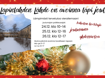 Luminen Lapinlahti ja joulupalloja