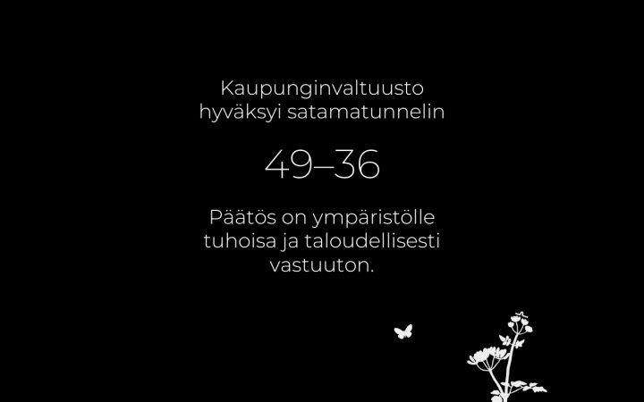 Mustalla taustalla on sama teksti kuin artikkelin otsikossa