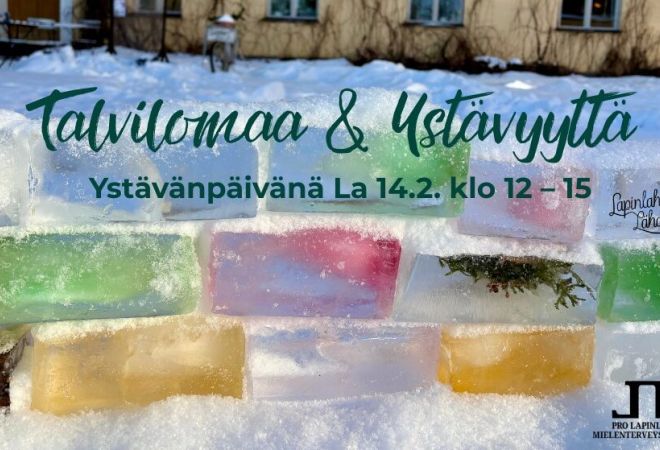 Värikkäitä jääpaloja.