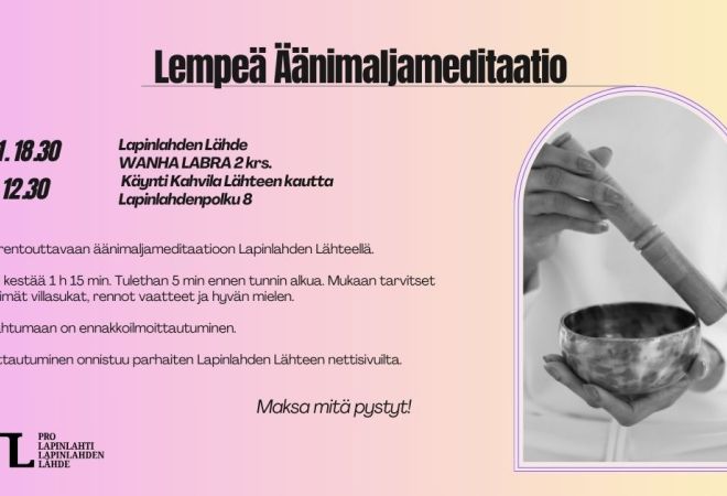 Lempeä äänimaljameditaatio 30.1.26