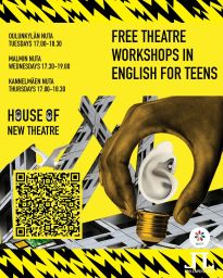 HOUSE OF NEW THEATRE Youth Workshops 2025-26

IMPORTANT: Spots are limited, and registration for this workshop can only be done through HOUSE OF NEW THEATRE’s own form (link in bio)!

HNT’s main goal is to prove to the youngsters that theatre is enjoyable, community and inclusive art form that could be done by anyone.

We offer theatre workshops for youngsters (13-18) for free.
We are aiming to work with students both without and with theatrical experience in English and in Finnish (depending on the facilitators and the group’s needs).

On the workshops we try to introduce a huge variety of different theatrical genres, to show that theater could be a lot of things: different ways of thinking, different materials, different stories and they can also effect on it, the participants can make theater.
We experiment with different ways of opening up their stories, creating their own narratives and trying out different ways of telling these. Join us!

The workshops start in September (depending on the location; Kannelmäki starts on the 11th of September, Oulunkylä starts on the 16th of September, and Malmi on the 1st of October), we send you more information about them after registration.
New members are welcome to join until the end of October (or in special cases on request)!

Registration deadline: the 12th of October (Please note that it’s the deadline for registration that is used for the Meetup event time, not the time of the actual workshops).

If you have further question, feel free to take contact through this email address: lvarga.nora@gmail.com

The project is supported by Helsinki City, Operaatio Pulssi and we are thankful for Malmi, Kannelmäki and Oulunkylä nuorisotalo’s help and for Lapinlahden Lähde!