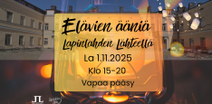 Elävien ääniä lauantaina 1.11.2025 Lapinlahden Lähteellä