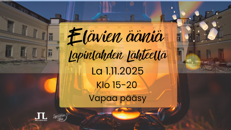 Elävien ääniä lauantaina 1.11.2025 Lapinlahden Lähteellä