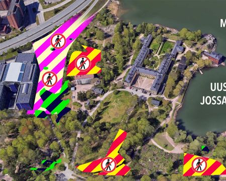 Ei satamatunnelia Lapinlahden puistoon