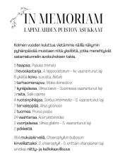 Kolmen vuoden kuluttua vietämme näillä näkymin pyhäinpäivää muistaen niitä yksilöitä, jotka menehtyivät satamatunnelin avolouhoksen takia. 64 puuta, 954 mukulakirveliä, arvokasta kallio- ja niittykasvillisuutta sekä montaa kirvelilattakoi-perhosta.

Vielä voimme estää tunnelin toteutumisen!

Tervetuloa kuulemaan asiantuntijoiden puheenvuoroja ja keskustelemaan tunnelihankkeesta maanantaina 3.11. klo 17:30! Löydät lisää tietoa tapahtumasta Facebookista ja Lapinlahden Lähteen verkkosivuilta.

Kirjoita myös suoraan vaa'ankieliasemassa oleville SDP:n edustajille kaupunkiympäristölautakunnassa. Muotoile viestisi ystävällisesti ja lyhyesti. Osoitteet löydät tapahtumakuvauksesta. Kiitos!

Järjestäjät: Pro Lapinlahti mielenterveysseura ry, Helsingin luonnonsuojeluyhdistys ry