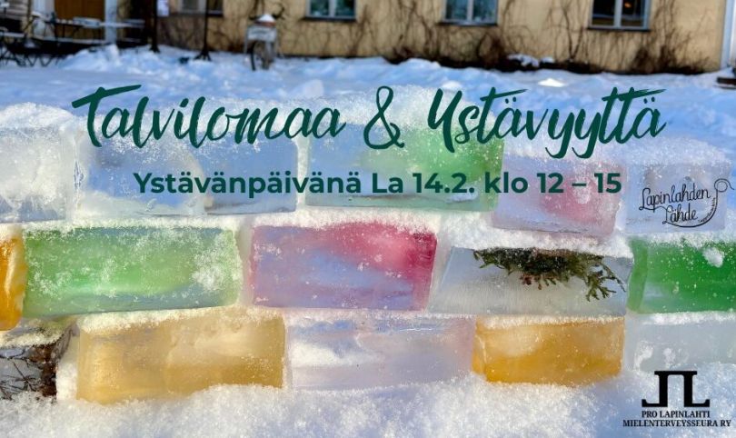 Värikkäitä jääpaloja.