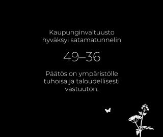 Mustalla taustalla on sama teksti kuin artikkelin otsikossa