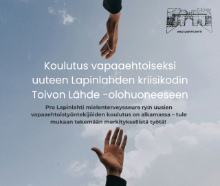 Kaksi kättä kurottelee toisiaan kohti