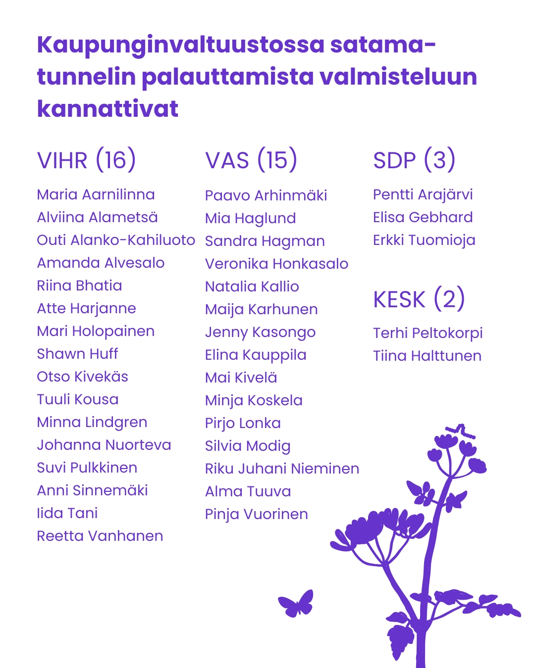 Lapinlahden puisto satamatunnelin aanestys