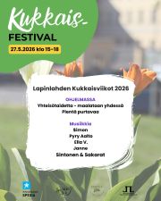 Tervetuloa ke 27.5. Ammattiopisto Spesian ja Pro Lapinlahti mielenterveysseuran yhdessä järjestämään iloiseen ja musiikkirikkaaseen tapahtumaan Lapinlahden Lähteen pihalle Omenapuutalon edustalle (sateen varalta on telttatiloja).

Ohjelma:
- tehdään yhteisötaidetta
- mahdollisia yllätysesiintyjiä
- juhlapuheita (no, ei paljoa)
- food truck

Musiikista vastaavat:
$imon
Pyry Aalto
Ella V
Sintonen & Sakarat

Siis paljon mukavaa ohjelmaa – VAPAA PÄÄSY! Tapahtuma on osa Lapinlahden Kukkaisviikkoja.