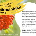 Kuva on Kesämeininki!-tapahtuman mainoskuva, joka sisältää kuvan pihlajanmarjoista ja tietoa tapahtumasta.