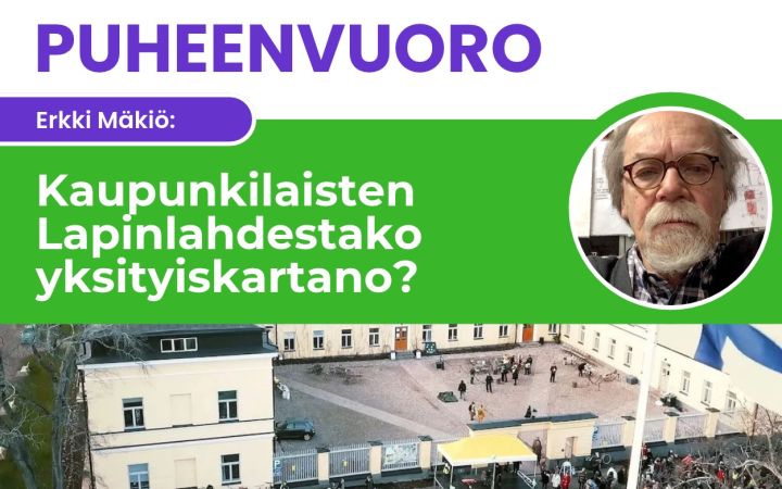 Miehen kuva ja teksti Puheenvuoro: Erkki Mäkiö.