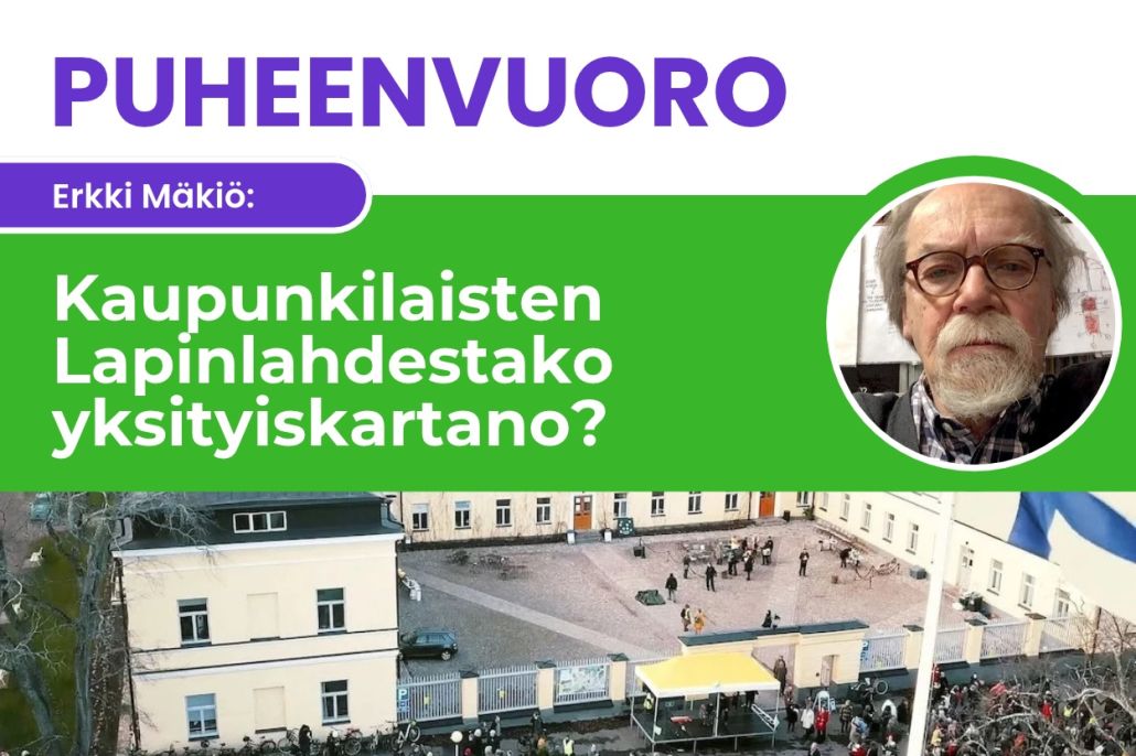 Miehen kuva ja teksti Puheenvuoro: Erkki Mäkiö.