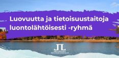 Kuva on Luovuutta ja tietotaitoisuutta luontolähtöisesti -ryhmän mainoskuva