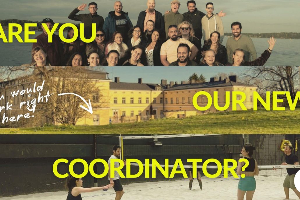 ihmisiä ja työpaikkailmoitus