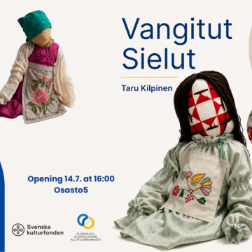 Kuva on Vangitut Sielun -näyttelyn mainoskuva