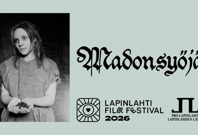 Kuva on Madonsyöjät-näyttelyn mainoskuva