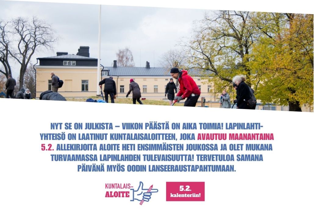 Lapinlahti Kuntalaisaloite kampanjakuva