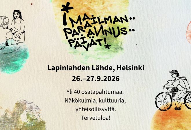 Kuva on Maailmanaparannuspäivien mainoskuva