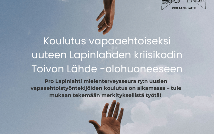 Kaksi kättä kurottelee toisiaan kohti