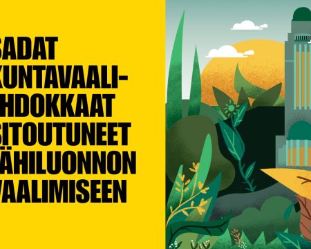 Sadat kuntavaaliehdokkaat sitoutuneet lähiluonnon tilan parantamiseen – katso onko oma ehdokkaasi mukana!