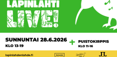 Lapinlahti live! sunnuntai 28.6.2026 klo 13-19. Puistokirppis klo 11-16.