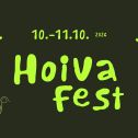 Kuva on Hoiva Festin tapahtumakuva, jossa on musta tausta ja vihreää tekstiä tapahtumasta.