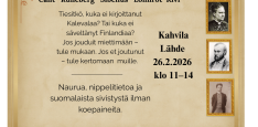 Suomalaisten runoilijoiden ja kirjailijoiden kuvia ja teksti tietovisatapahtumasta