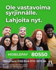 ❗️94 % MIITTIn toiminnassa mukana olleista vastasi kyselyssä kokeneensa osallistumisen parantaneen heidän hyvinvointiaan. Se on todella iso prosenttiluku. Iso luku ovat myös tulevat avustusleikkaukset.
Käynnissä oleva pienkeräys auttaa tukemaan maksutonta MIITTI-toimintaa, joka tuo yhteen Suomeen muuttaneet ja pitkään täällä asuneet. MIITTIllä on suuri merkitys ystävyyksien ja kuulumisen tunteen syntymisessä. Tule mukaan toimimaan syrjintää vastaan: osallistu ja lahjoita!
Mobilepay 80550
Vuonna 2025 ennen rahoitusleikkauksia MIITTIn toiminta on ollut laajaa:
17 säännöllisesti kokoontuvaa ryhmää, joilla yli 380 tapaamista
13 suurta tapahtumaa
9 työpajaa ja keskustelutilaisuutta
10 vierailua vastaanottokeskuksissa ja kouluissa
"Tämän toiminnan ansiosta elämäni maahanmuuttajana Suomessa on parantunut todella paljon!" toteaa yksi osallistuja.
Ystävyyksiä on syntynyt sulkapallokentällä, saunassa, lenkkipoluilla ja kielikeskusteluissa jo yhdeksän vuoden ajan.
Nyt rahoituksesta leikataan neljäsosa.
Ole vastavoima syrjinnälle – lahjoita nyt!
Mobilepay 80550
Tilinumero: FI5981469710367086
Pro Lapinlahti mielenterveysseura ry:n MIITTI-pienkeräyksen käyttötarkoitus on yksinäisyyttä vähentävän, mielenterveyttä tukevan toiminnan järjestäminen Lapinlahden Lähteellä.
Keräysnumero: RA/2026/109 | Keräysaika: 29.1.–28.4.2026
Lapinlahdenpolku 8, 00180 Helsinki | viestinta@lapinlahdenlahde.fi | +358 400 450 065