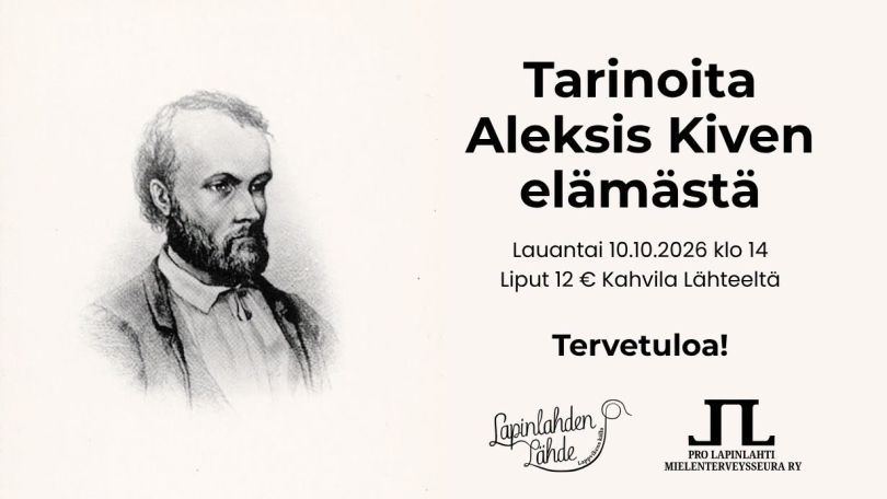 Kirjailija Aleksis Kiven kasvot.