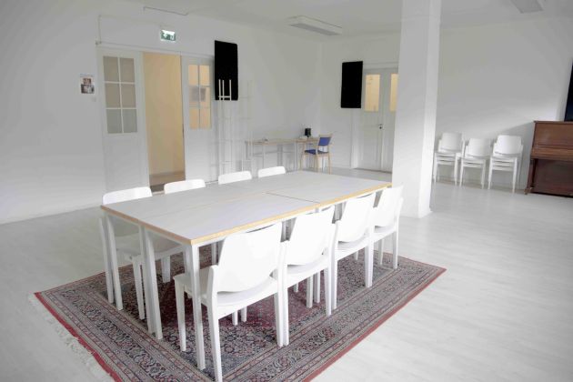 Kuvassa näkyy tapahtumapaikka Pylvässali, joka sijaitsee kolmannessa kerroksessa.
