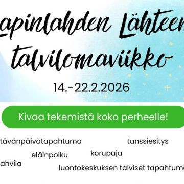 Sinistä sävyä ja lumituiskuja.