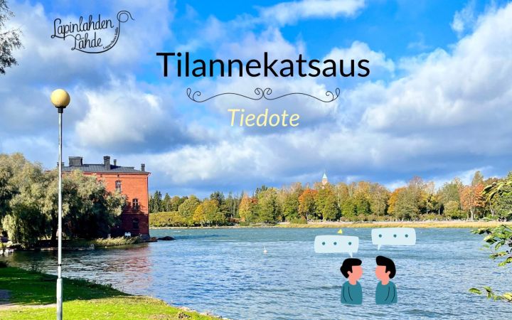 Helsingin kaupunkiympäristön toimialan tilannekatsaus 5.10.2023, kuvassa Venetsia-rakennus, vettä ja otsikko Tilannekatsaus