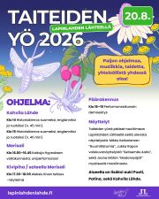 Tule Lapinlahteen Taiteiden yönä torstaina 20.8.! Ohjelmassa on muun muassa historiakierroksia, Aleksis Kiven teilaus -näytelmä klo 17.30 ja Kaikuja Hypnoksen valtakunnasta -uniperformanssi klo 18. Kurkkaa päivittyvä ohjelma FB- tai verkkosivujemme tapahtumista. 

Tervetuloa viettämään tunnelmallista loppukesän iltaa ja nauttimaan taiteellisista antimista kanssamme!

#Taiteidenyö #KaikkienLapinlahti