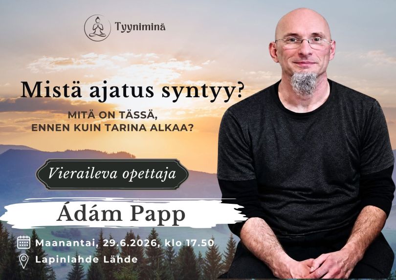 Kuva on tapahtuman mainoskuva, jossa on Ádám Papp.
