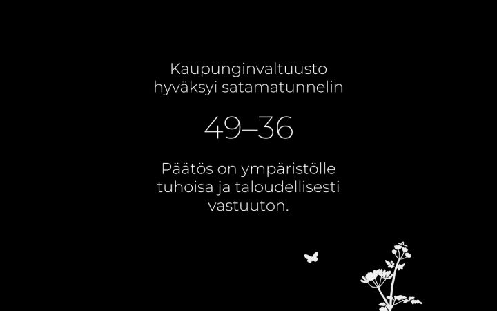 Mustalla taustalla on sama teksti kuin artikkelin otsikossa