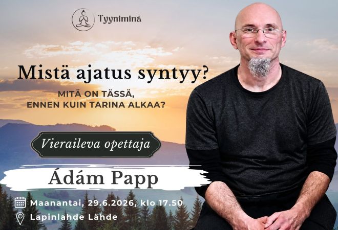 Kuva on tapahtuman mainoskuva, jossa on Ádám Papp.